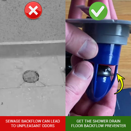 Shower Drain Floor Backflow Preventer