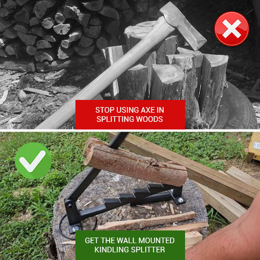 Wall Mounted Kindling Splitter