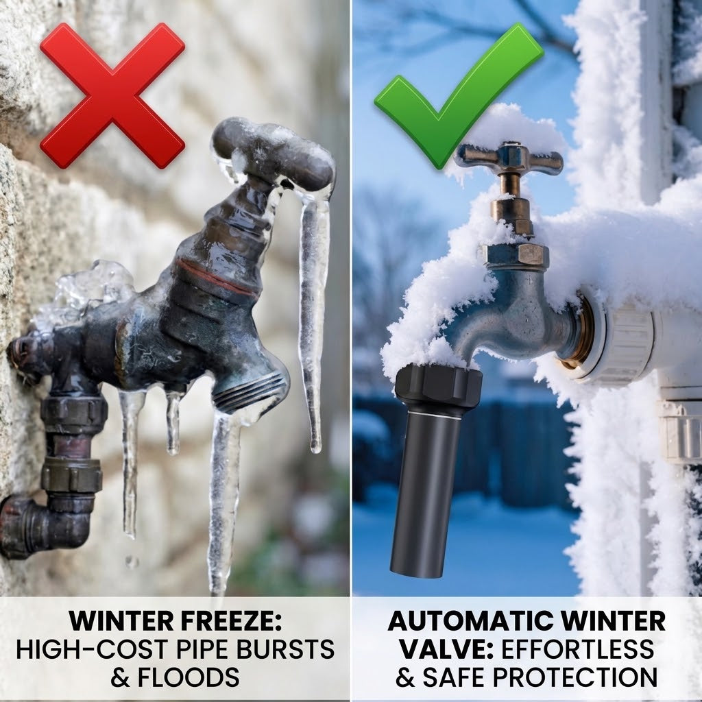 4-Pack Outdoor Faucet Winter Freeze Protection Valve