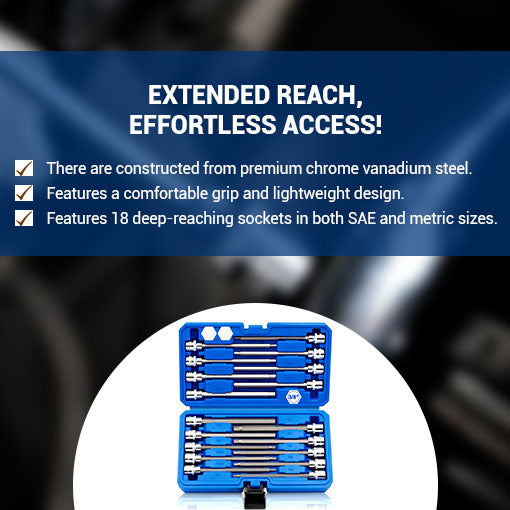 Extra Long Allen Hex Bit Socket Set