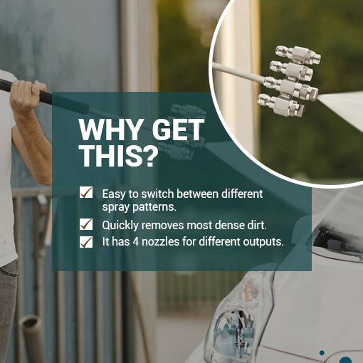 4-way JROD Quick Connect Pressure Washer Nozzle