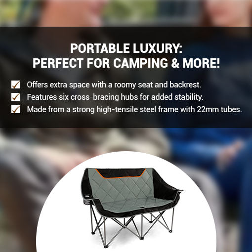 Fully Padded Camping Loveseat Couch