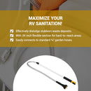 RV Black Tank Cleaner Swivel Wand with Shut-Off Valve