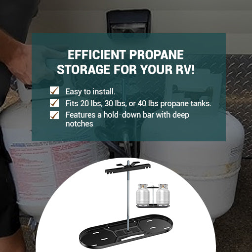 RV Dual Propane Tank Mounting Rack