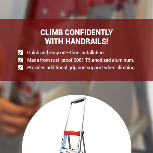 Universal A-Frame Step Ladder Safety Handrail