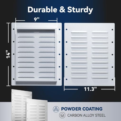2-Pack Heavy Duty Shipping Container Air Vents with Metal Mesh