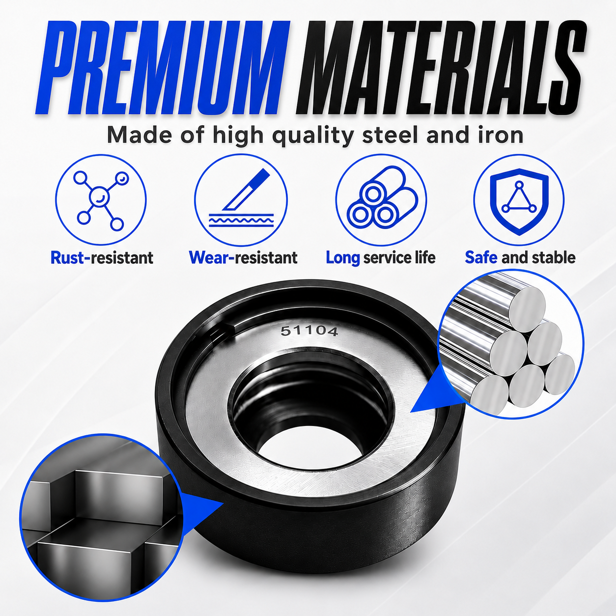 Universal Wheel Stud Installer Tool Set with Bearing Nut