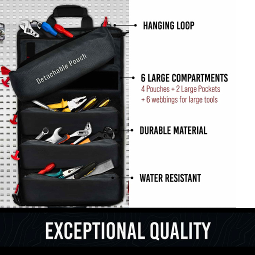 Durable Roll-Up Tool Bag Organizer