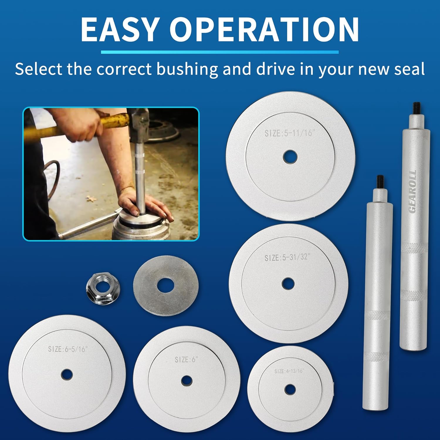 Universal Heavy Duty Truck Hub Seal Installer Kit