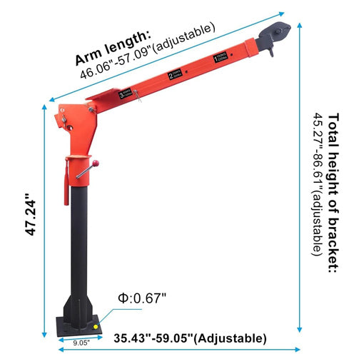 0.5T Folding Truck-Mounted Crane