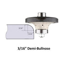 3/16-inch Half Bullnose Hand Profiler Router Bit