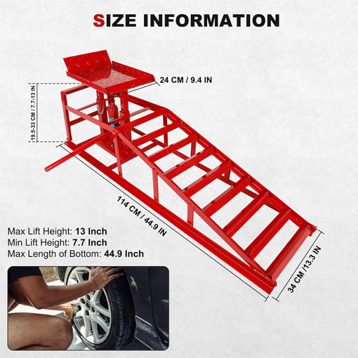 5-Ton Hydraulic Low Profile Car Service Ramps