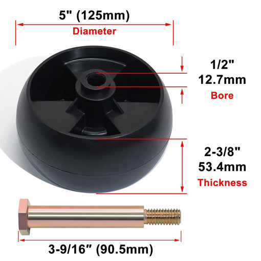 5" Mower Deck Wheel Replacement Kit