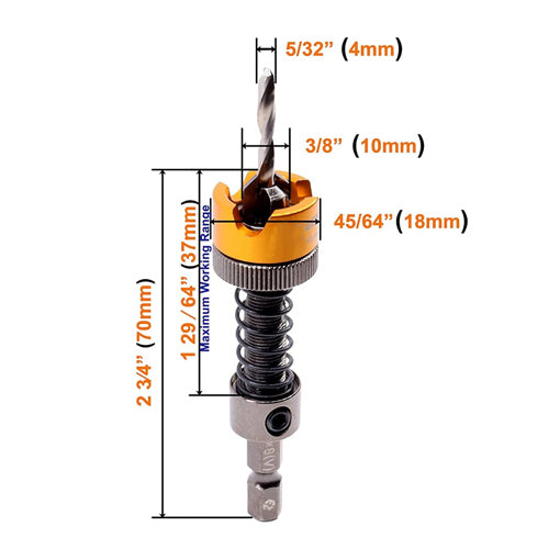 Adjustable Depth Countersink Drill Bit