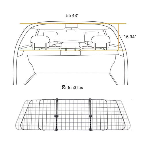 Adjustable Dog Car Barrier