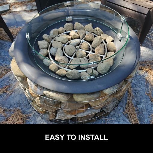 Fire Pit Stainless Steel Burner Ring Installation Kit