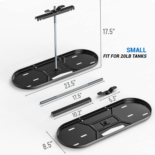 RV Dual Propane Tank Mounting Rack