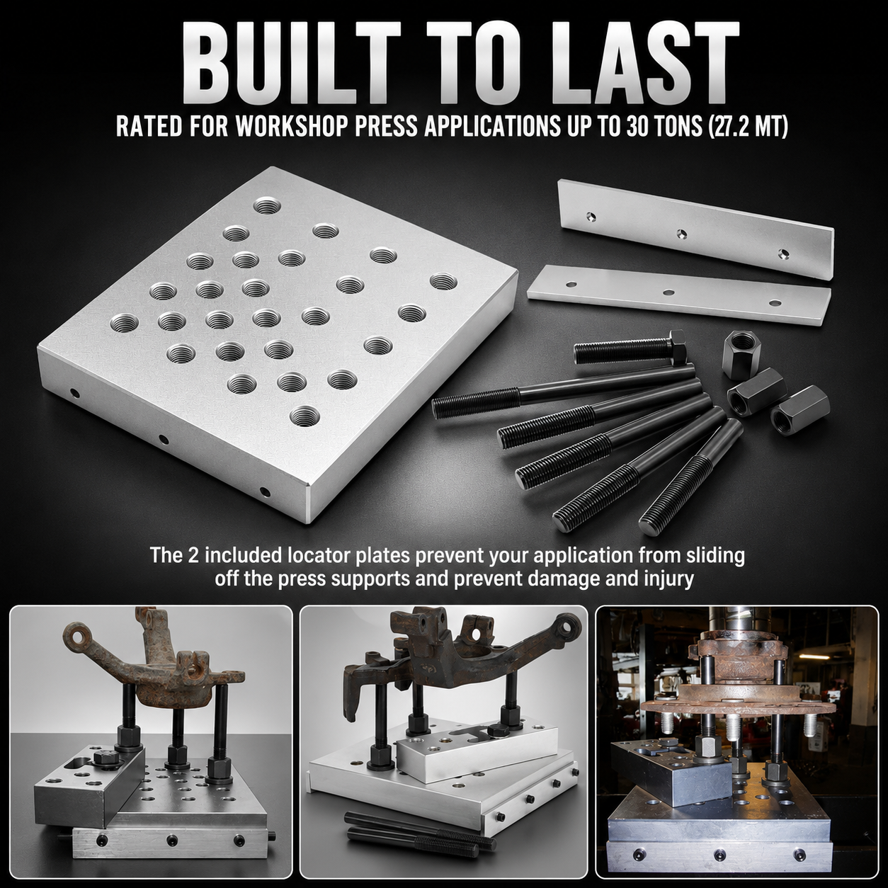 Bearing and Bushing Drill Press Support Block Plate Tool Set
