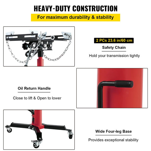 2-Stage Hydraulic Telescoping Transmission Jack