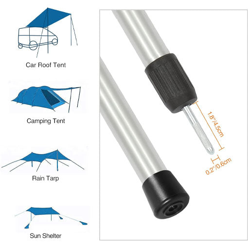 Aluminum Telescoping Tent Poles