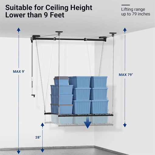 Overhead Garage Lifting Storage Rack