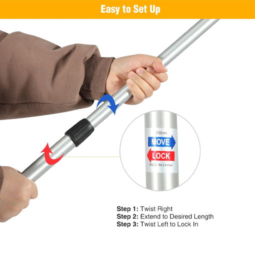 Aluminum Telescoping Tent Poles