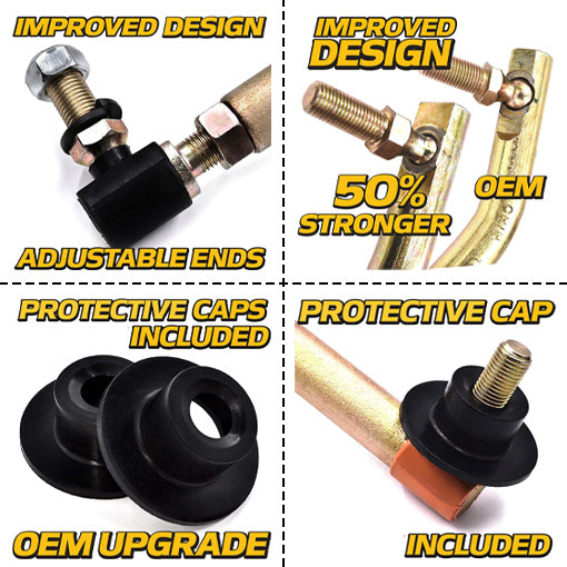 Mower/Tractor Adjustable Steering Drag Link Replacement Set