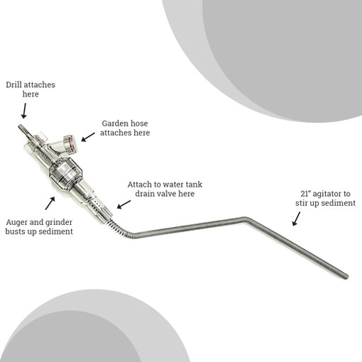 Water Heater Tank Sediment Cleaning Tool