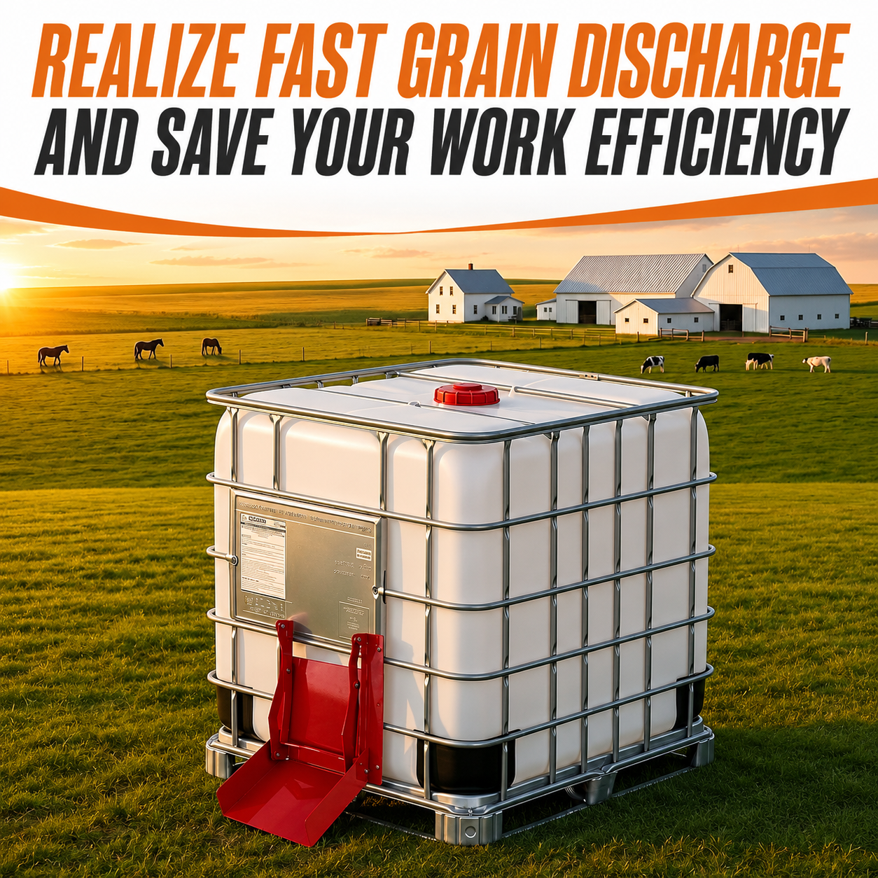 Sliding Grain Gate with Detachable Chute