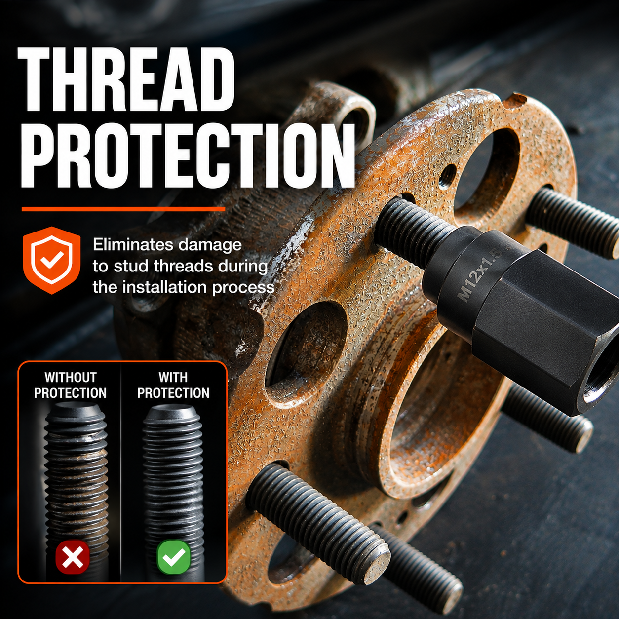 12-Piece Wheel Stud Installation and Rethread Kit