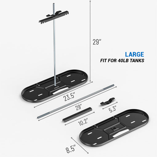 RV Dual Propane Tank Mounting Rack