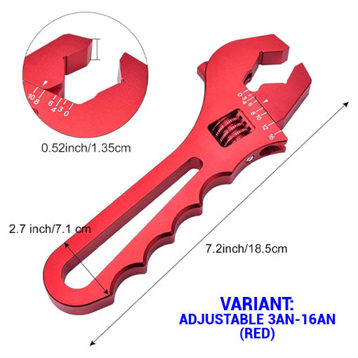 Adjustable AN Hose Fitting Wrench