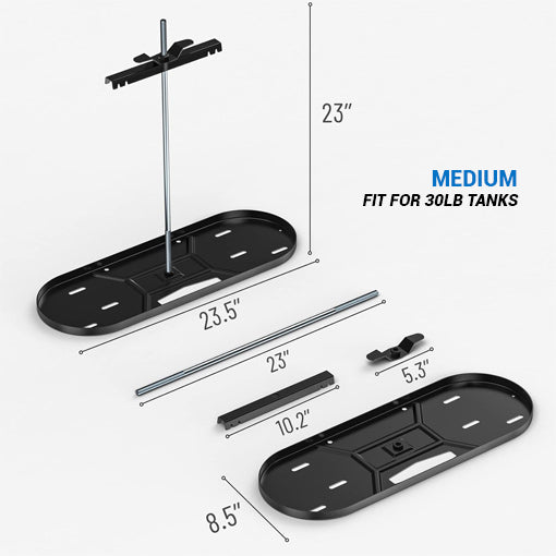 RV Dual Propane Tank Mounting Rack