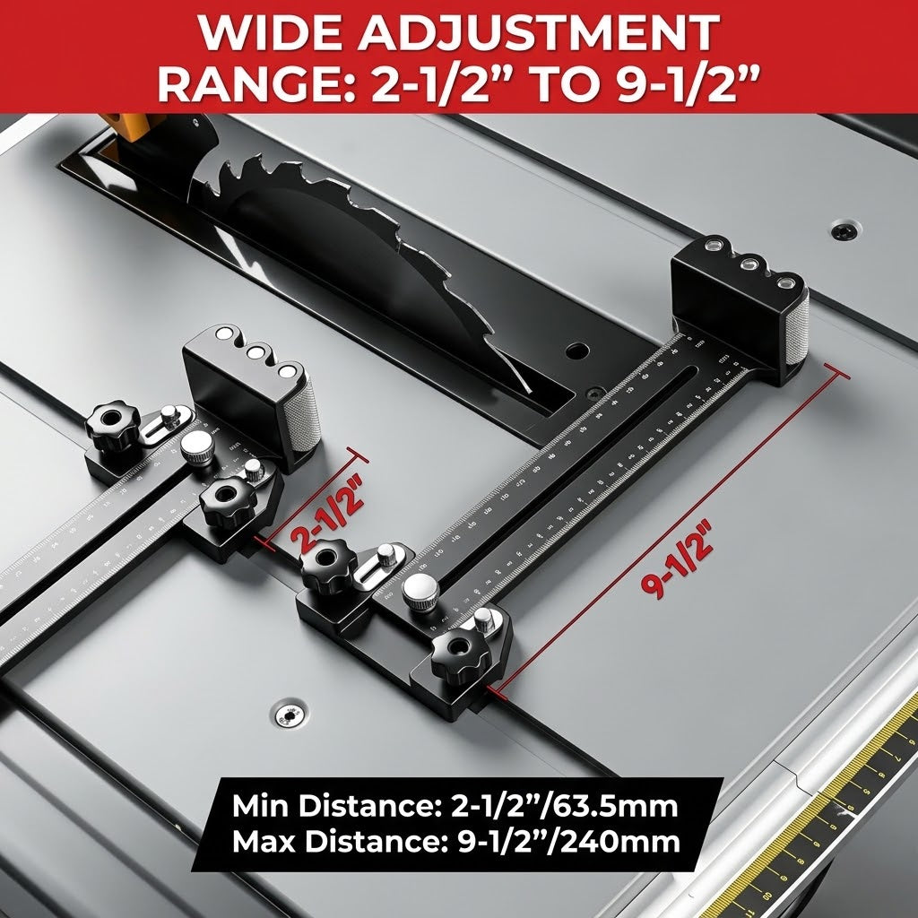 Universal 3-Roller Thin Rip Jig Table Saw Jig Guide