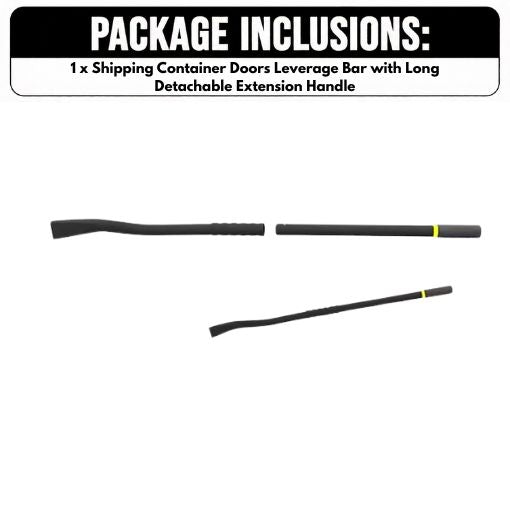 Shipping Container Doors Leverage Bar with Long Detachable Extension Handle