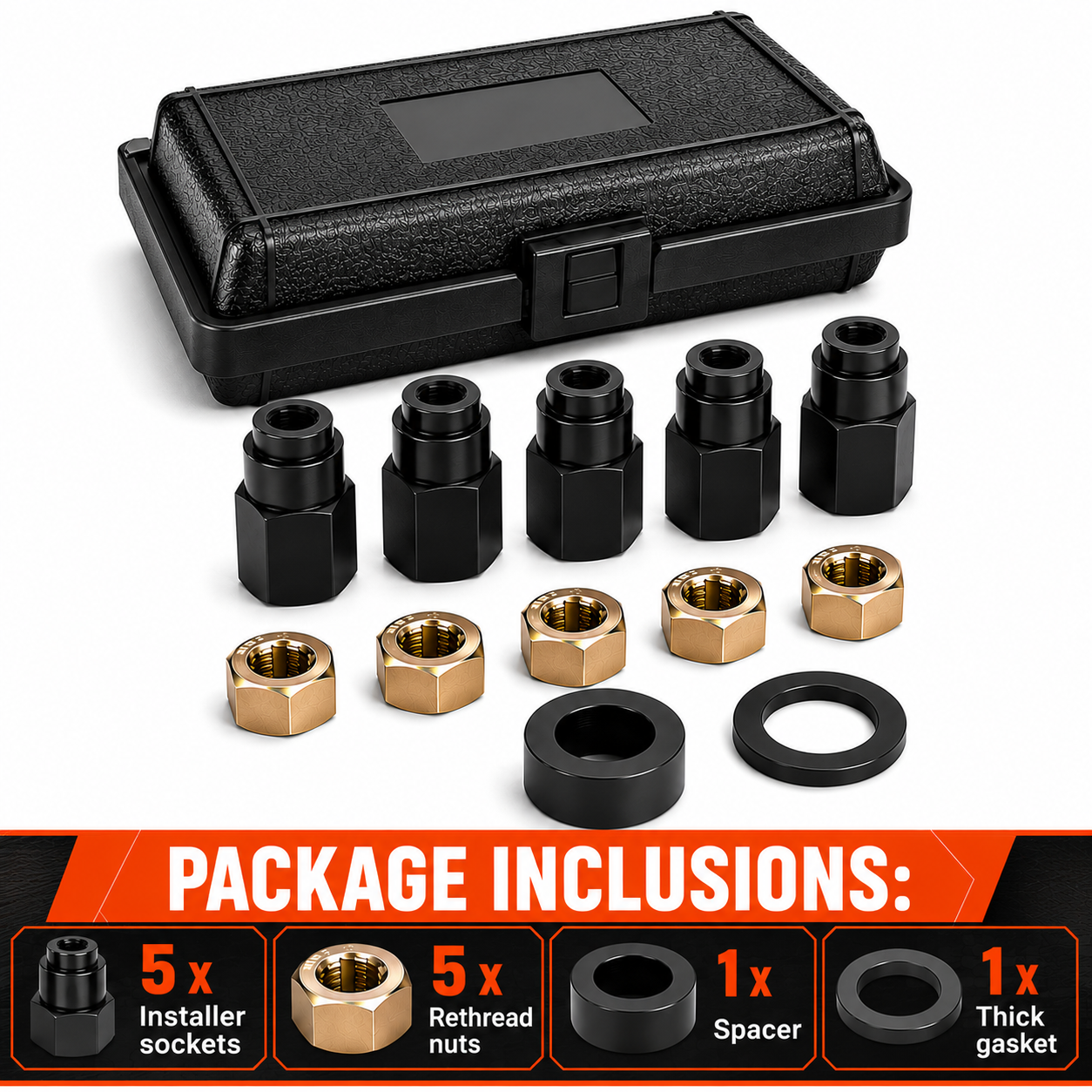 12-Piece Wheel Stud Installation and Rethread Kit