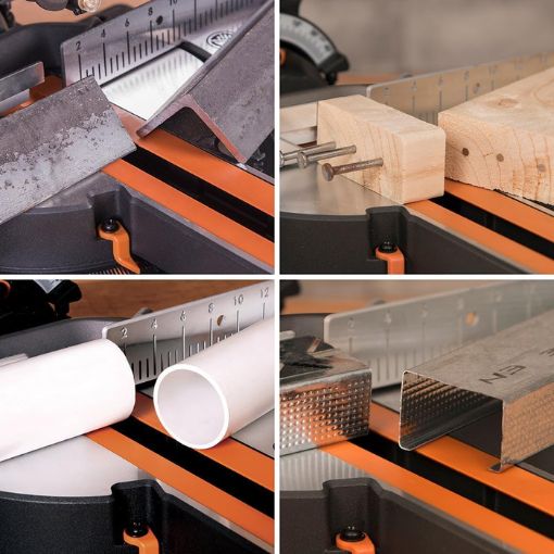 10-Inch Sliding Compound Miter Saw with Multi-Material Cutting Blade