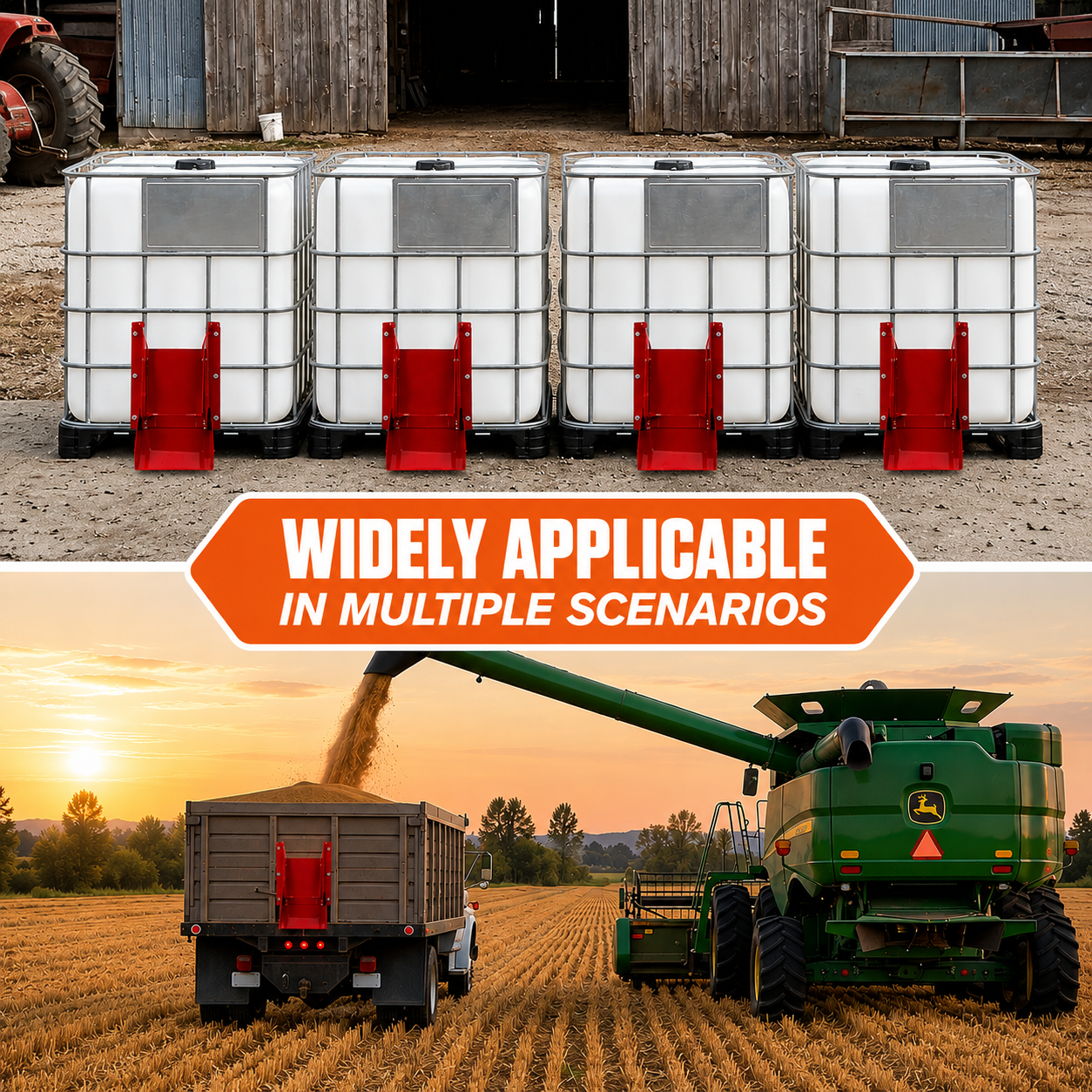 Sliding Grain Gate with Detachable Chute