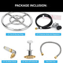 Fire Pit Stainless Steel Burner Ring Installation Kit
