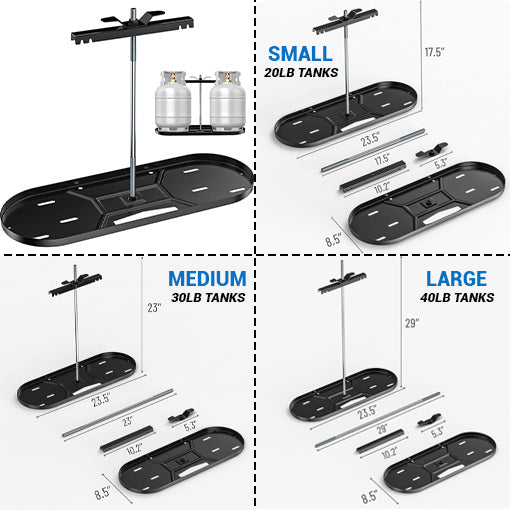 RV Dual Propane Tank Mounting Rack