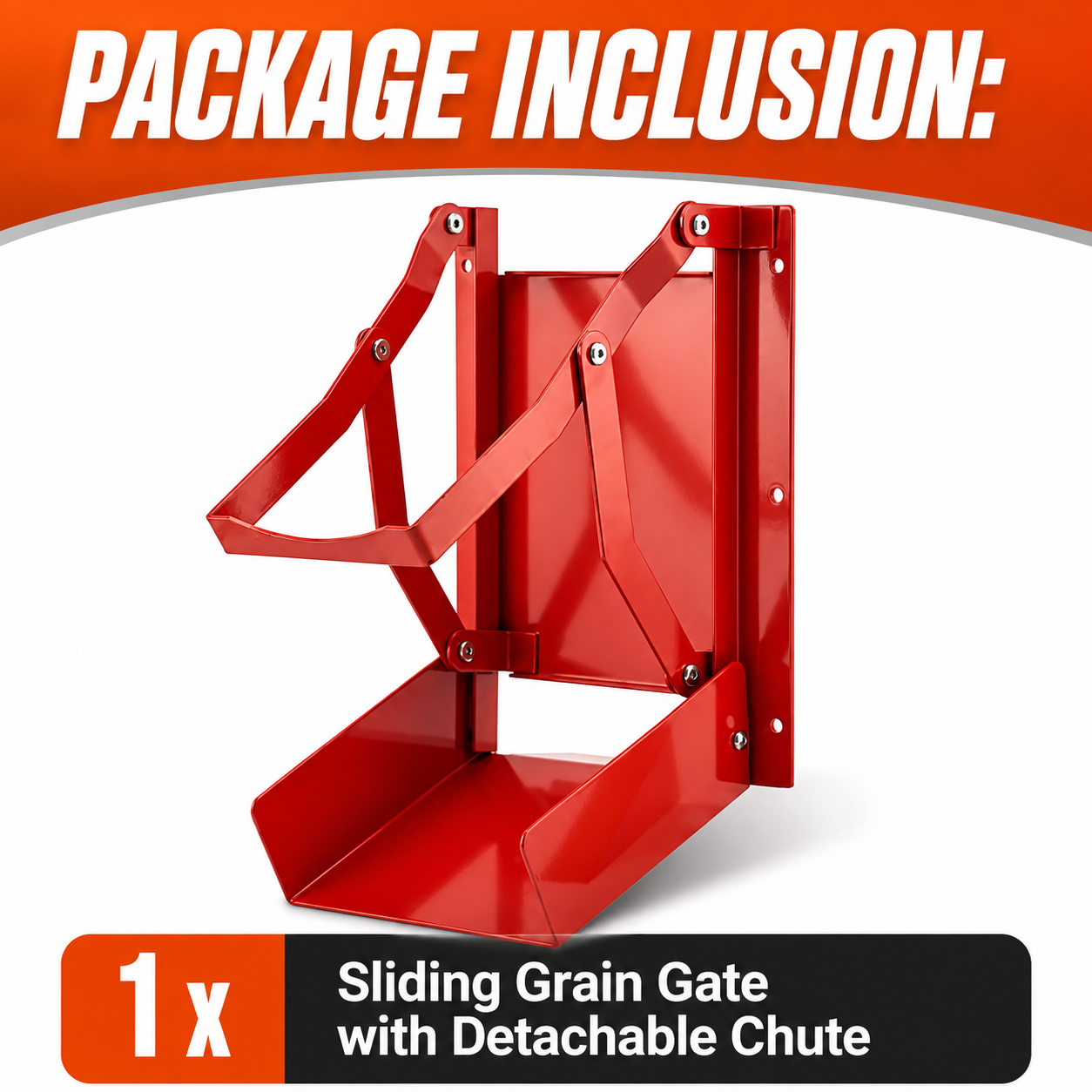 Sliding Grain Gate with Detachable Chute