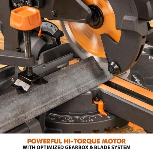 10-Inch Sliding Compound Miter Saw with Multi-Material Cutting Blade