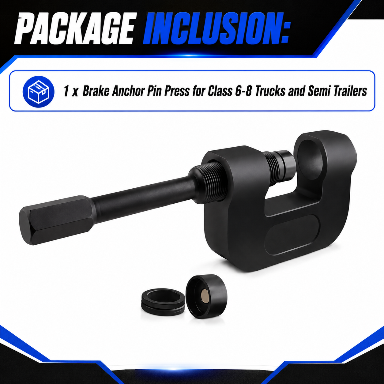 Brake Anchor Pin Press for Class 6-8 Trucks and Semi Trailers