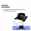 Shipping Container Corrugated Roof Vent Adapter
