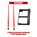 Dual Hay Bale Spear Attachment