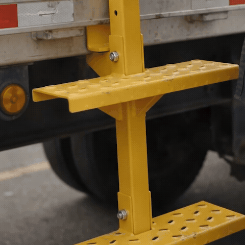 Heavy-Duty Flatbed Trailer 2-Step Anti-Slip Ladder