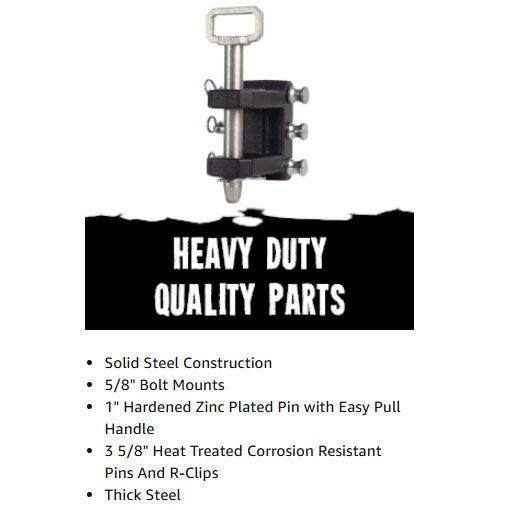 Heavy Duty 2-Tang Clevis Hitch Attachment