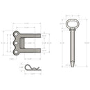 Heavy Duty 2-Tang Clevis Hitch Attachment