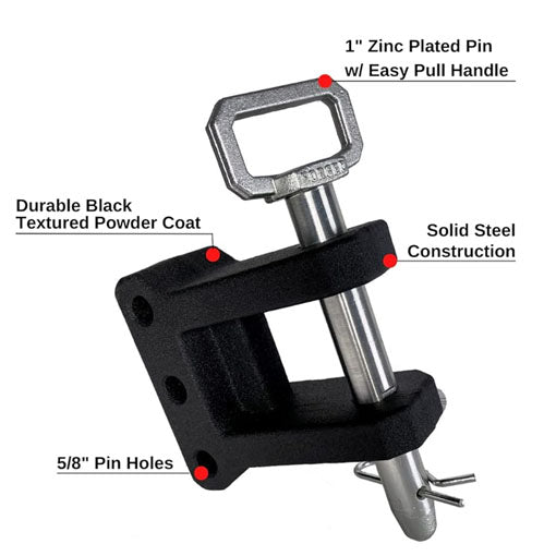 Heavy Duty 2-Tang Clevis Hitch Attachment