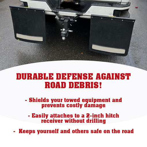 Hitch-mounted Truck Mud Flaps